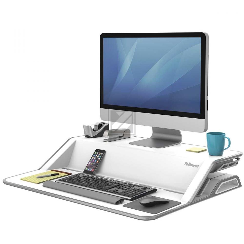 0009901 FELLOWES Lotus Sitz-Steh-Workstation einzeln weiss