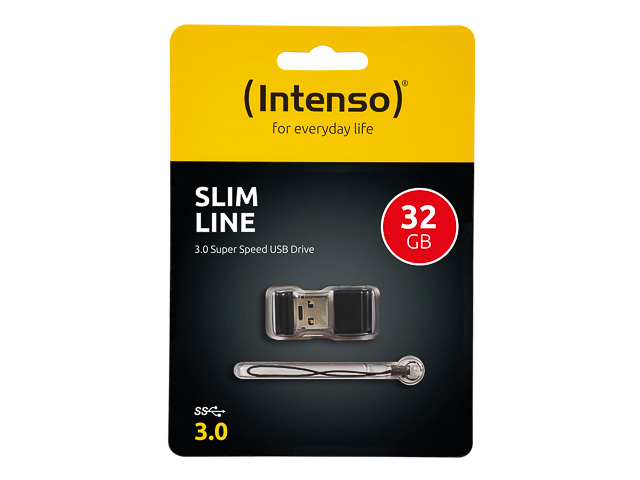 INTENSO SLIM LINE USB STICK 32GB 3532480 35MB/s USB 3.0 schwarz