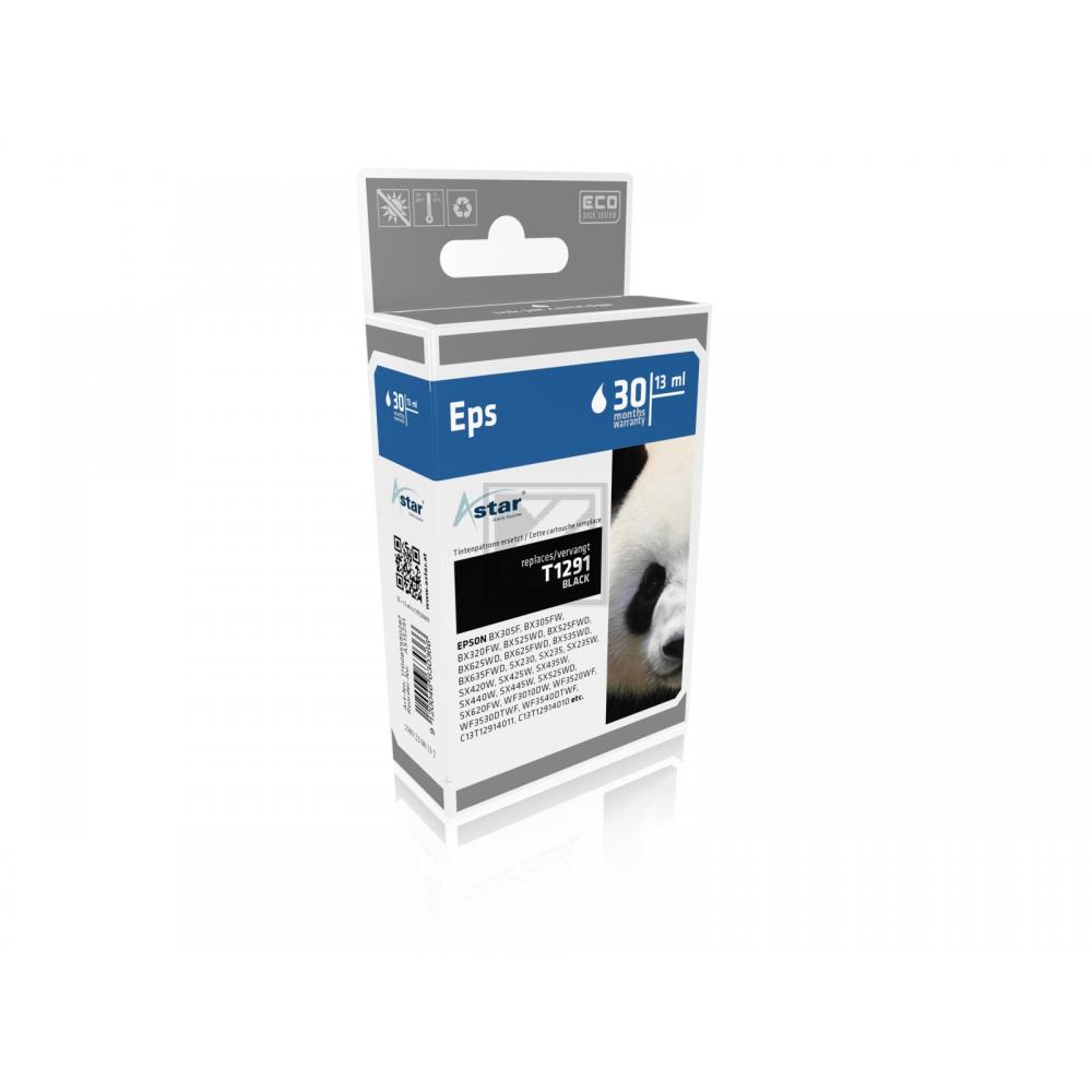 AS15291 ASTAR EPSON T1291 BX Tinte black rebuilt 402Seiten Chip 11,2ml