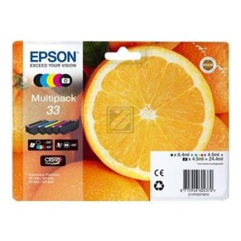 C13T33374011 EPSON XP Tinte (5) cmyk pbk 250bk/200pbk/3x300cmySeiten