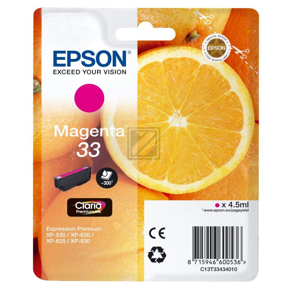 C13T33434012 EPSON XP Tinte magenta ST 200Seiten 4,5ml