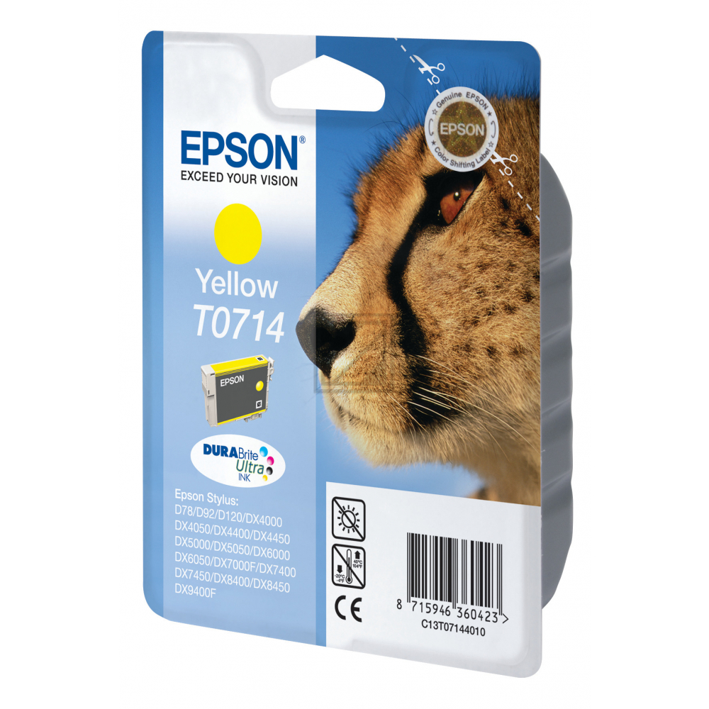 C13T07144012 EPSON DX Tinte yellow 475 Seiten 5,5ml