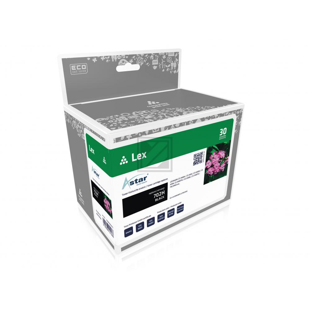 AS11410 ASTAR LEXMARK 70C2HK0 CS Toner black rebuilt 4000Seiten Chip