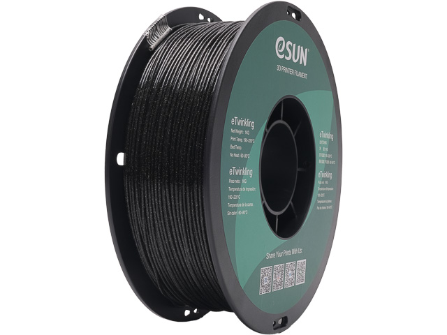 ETWINKLING 1,75mm BLACK 1kg ESUN 3D FILAMENT