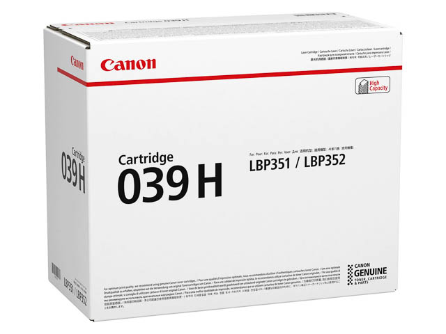 0288C001 CANON LBP351X CARTRIDGE BLK HC 039H 25.000Seiten hohe Kapazitaet