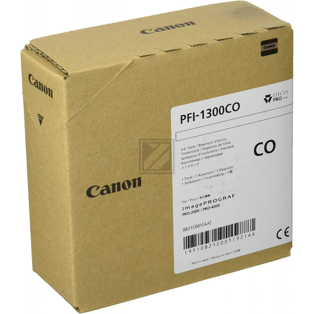 0821C001 CANON PFI1300CO IPF Tinte chroma Glanzoptimierer 330ml