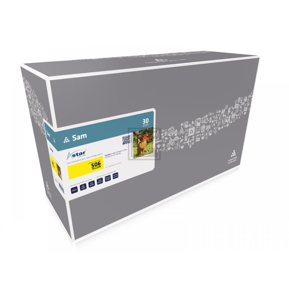AS13506 ASTAR SAMSUNG CLTY506L CLP Cartridge yellow rebuilt 3500Seiten Chip
