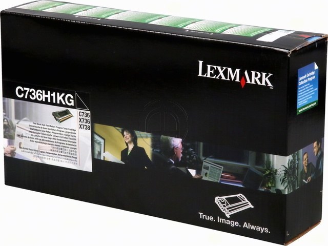 C736H1KG LEXMARK C736 TONER BLACK HC 12.000Seiten hohe Kapazitaet return