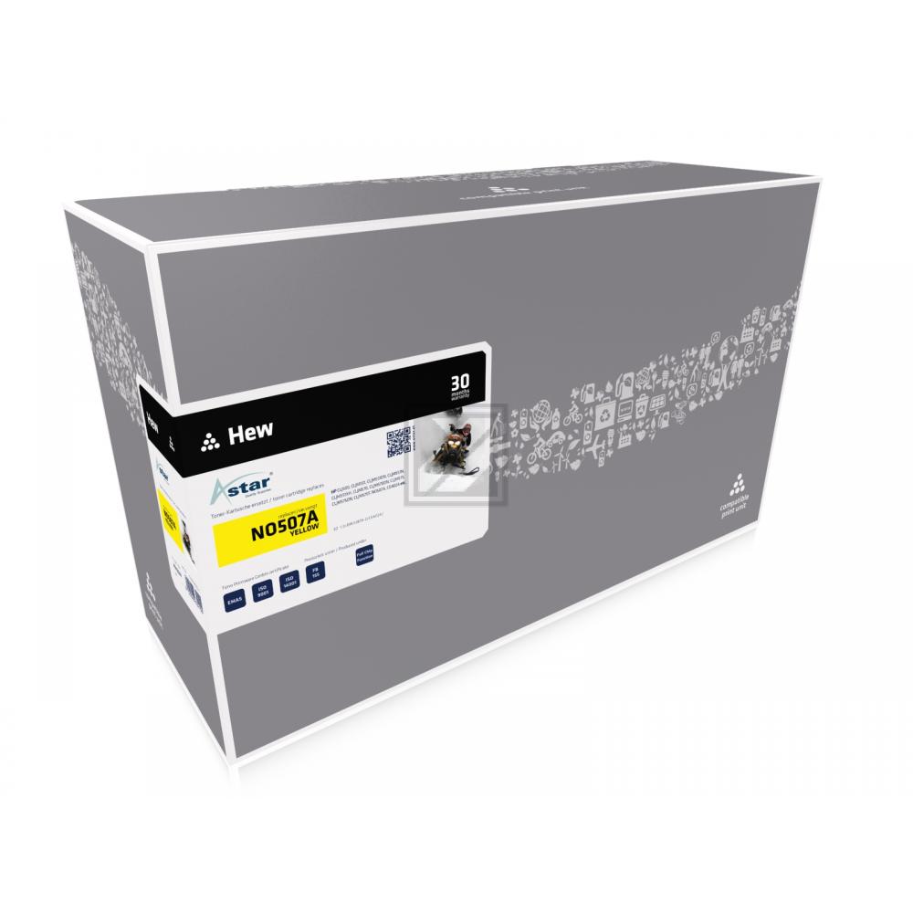 AS13507 ASTAR HP 507A CLJ Cartridge yellow rebuilt 6000Seiten Chip