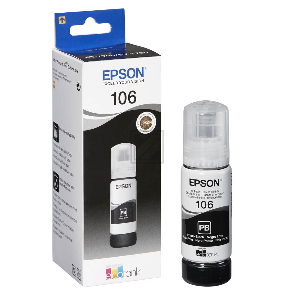 C13T00R140 EPSON ET106 EcoTank Fototinte photo blk 5000Seiten 70ml
