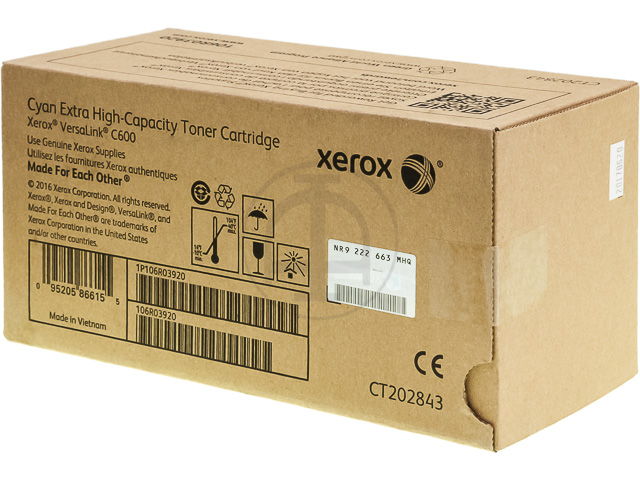 106R03920 XEROX VERSALINK C600 TONER CY 16.800Seiten extra hohe Kapazitaet