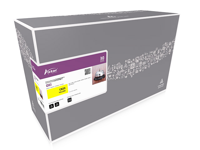AS20267 ASTAR OKI C823 TONER YELLOW ST 46471101 7000Seiten Standard Kap.