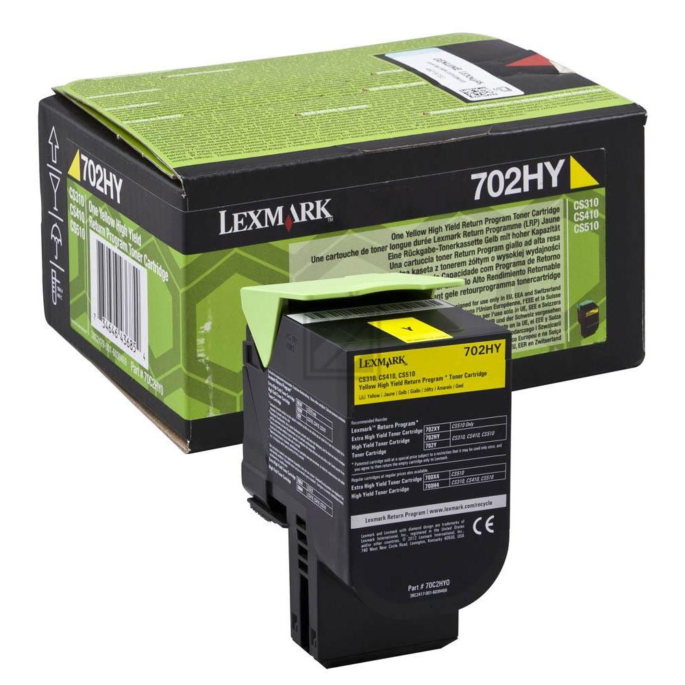 70C2HY0 LEXMARK 702HY CS Toner yellow HC return 3000Seiten