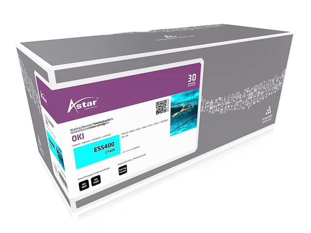 AS20212 ASTAR OKI ES5400 TONER CYA 46490623 6000Seiten
