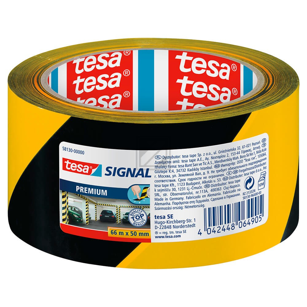 TESA SIGNAL PREMIUM MARKIERUNGSBAND 58130-00000-00 66mx60mm gelb/schwarz