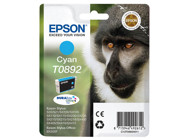 C13T08924011 EPSON BX300F TINTE CYAN 3,5ml 170Seiten