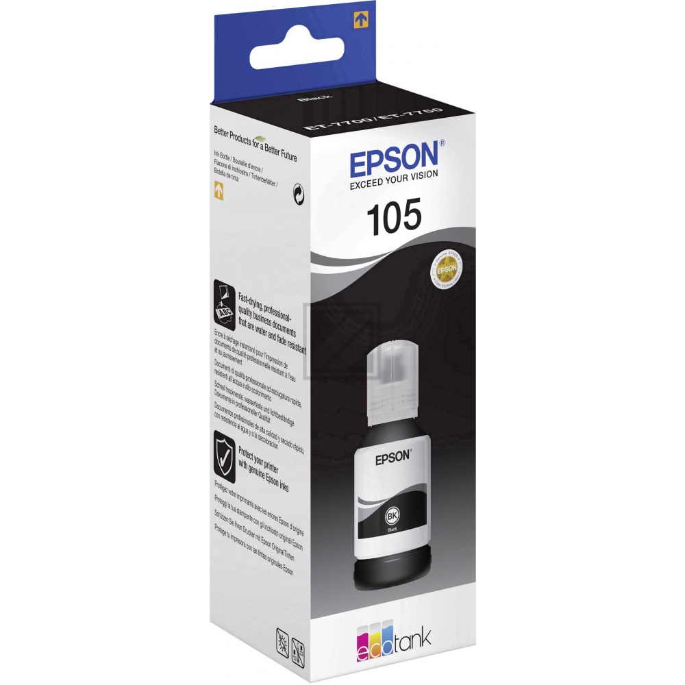C13T00Q140 EPSON ET105 EcoTank Tinte black 8000Seiten 140ml