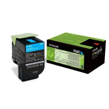 70C20C0 LEXMARK 702C CS Toner cyan ST return 1000Seiten