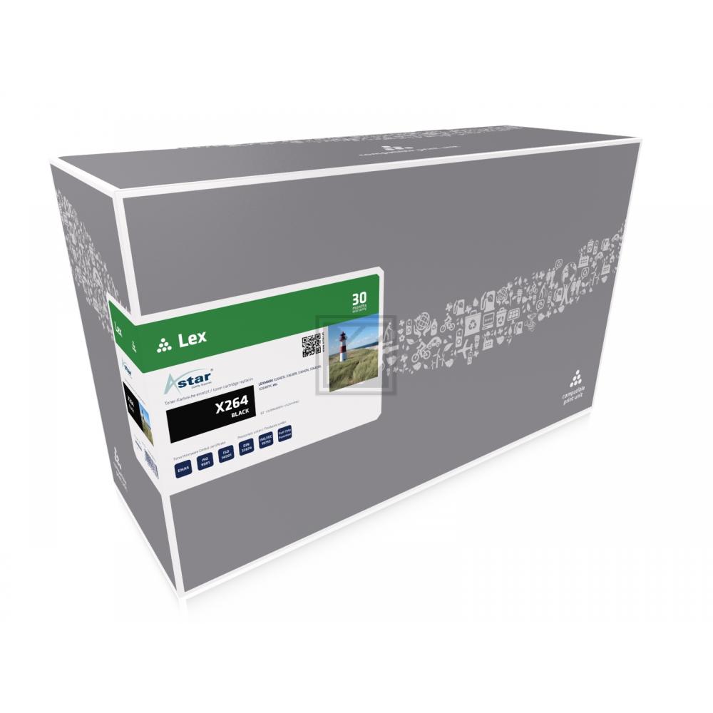 AS18264 ASTAR LEXMARK X264H11G Optra X Toner black rebuilt 9000Seiten Chip