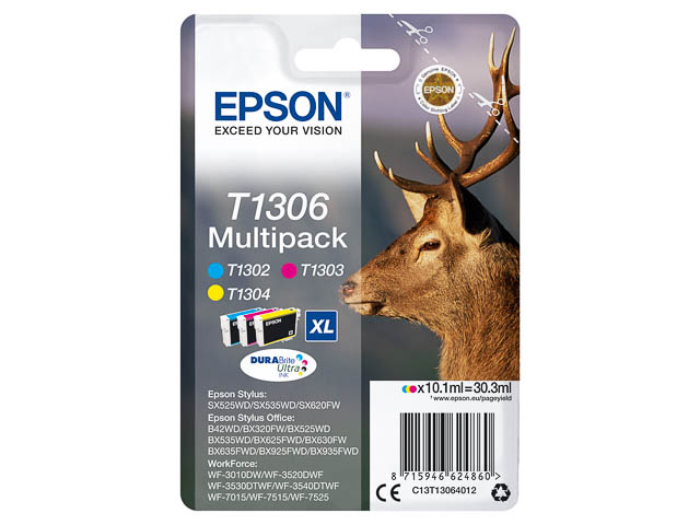 C13T13064012 EPSON BX320FW TINTE (3) CMY 3x10,1ml 2265Seiten hohe Kapazitaet