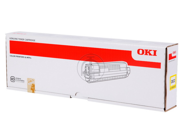 44844613 OKI C822 TONER YELLOW 7300Seiten