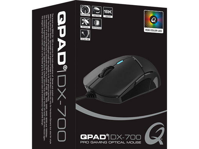 QPAD DX700 PRO GAMING OPTISCHE MAUS 9J.Q4E88.001 8Tasten/Kabel/beidhaendig
