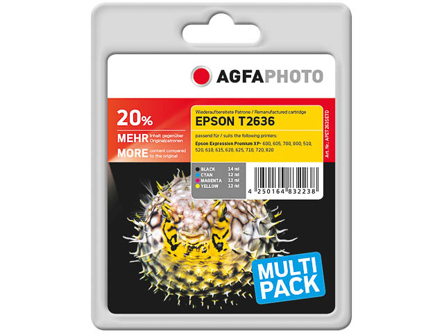 APET263SETD AP EPS. XP600 TINTE (4) 1x500Seiten black+3x700Seiten cmy