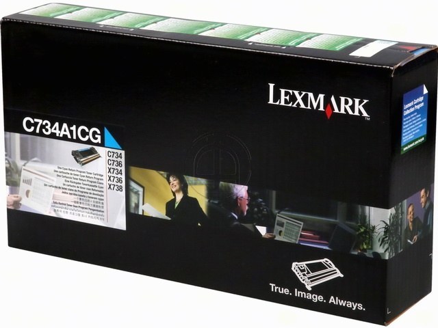 C734A1CG LEXMARK C734 TONER CYAN 6000Seiten return