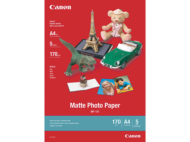 MG101 CANON FOTOPAPIER 10x15cm 3634C002 5Blatt 670gr glaenzend