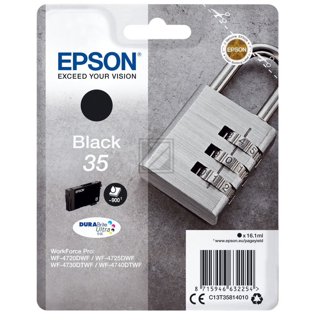 C13T35814010 EPSON WF Tinte black ST 900 Seiten 16,1ml