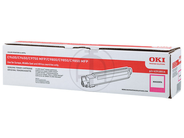 42918914 OKI C9600 TONER MAGENTA 15.000Seiten