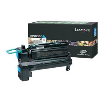 C792X1CG LEXMARK C792 Toner cyan HC return 20.000Seiten