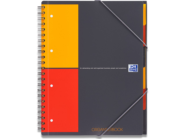 OXFORD ORGANISERBOOK A4+ GRAU 100102777 80Blatt 80gr kariert 5mm
