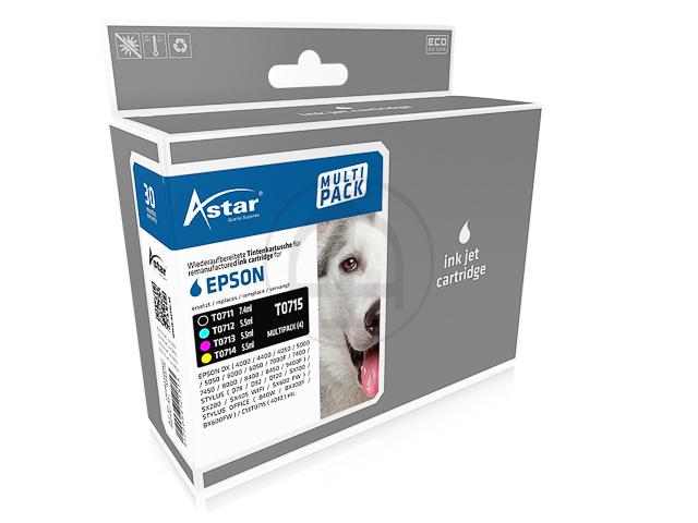 AS44715 ASTAR EPS. DX4000 TINTE (4) CMYK T0715 1x7,4/3x5,5ml