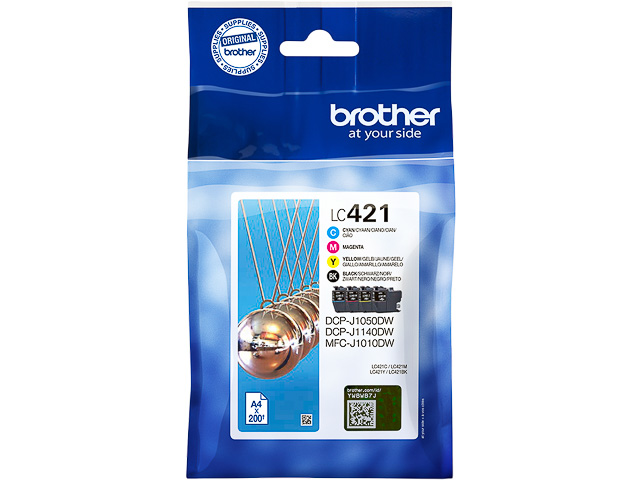 LC421VAL BROTHER TINTE (4) CMYK ST 4x200Seiten Standard Kapazitaet
