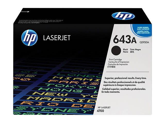 Q5950A HP CLJ4700 CARTRIDGE BLACK HP643A 11.000Seiten