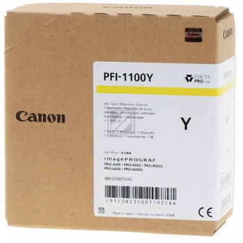 0853C001 CANON PFI1100Y IPF Tinte yellow 160ml