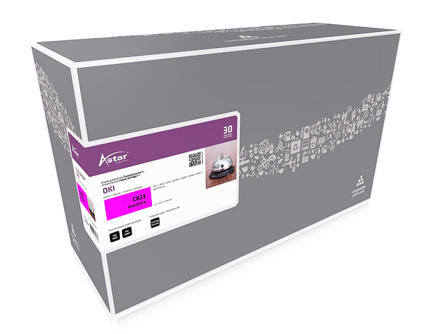 AS20266 ASTAR OKI C823 TONER MAGENTA ST 46471102 7000Seiten Standard Kap.