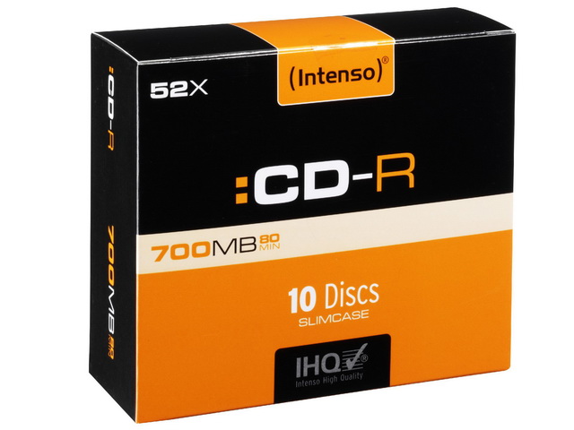 INTENSO CDR80 700MB 52x (10) SC 1001622 Slim Case