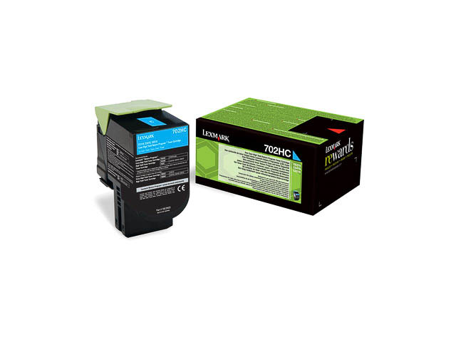 70C2HC0 LEXMARK CS310DN TONER CYAN HC 702HC 3000Seiten hohe Kapazitaet return