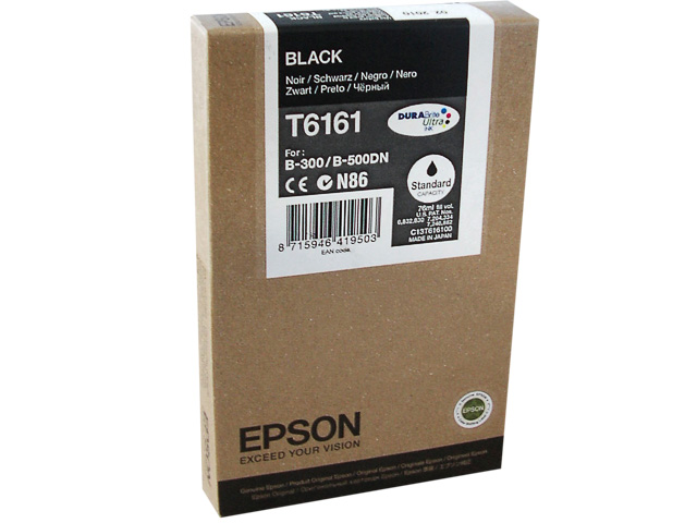C13T616100 EPSON B300 TINTE BLACK ST 76ml 3000Seiten Standard Kapazitaet