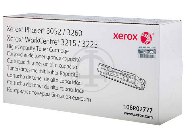 106R02777 XEROX PH3260 TONER BLACK HC 3000Seiten hohe Kapazitaet