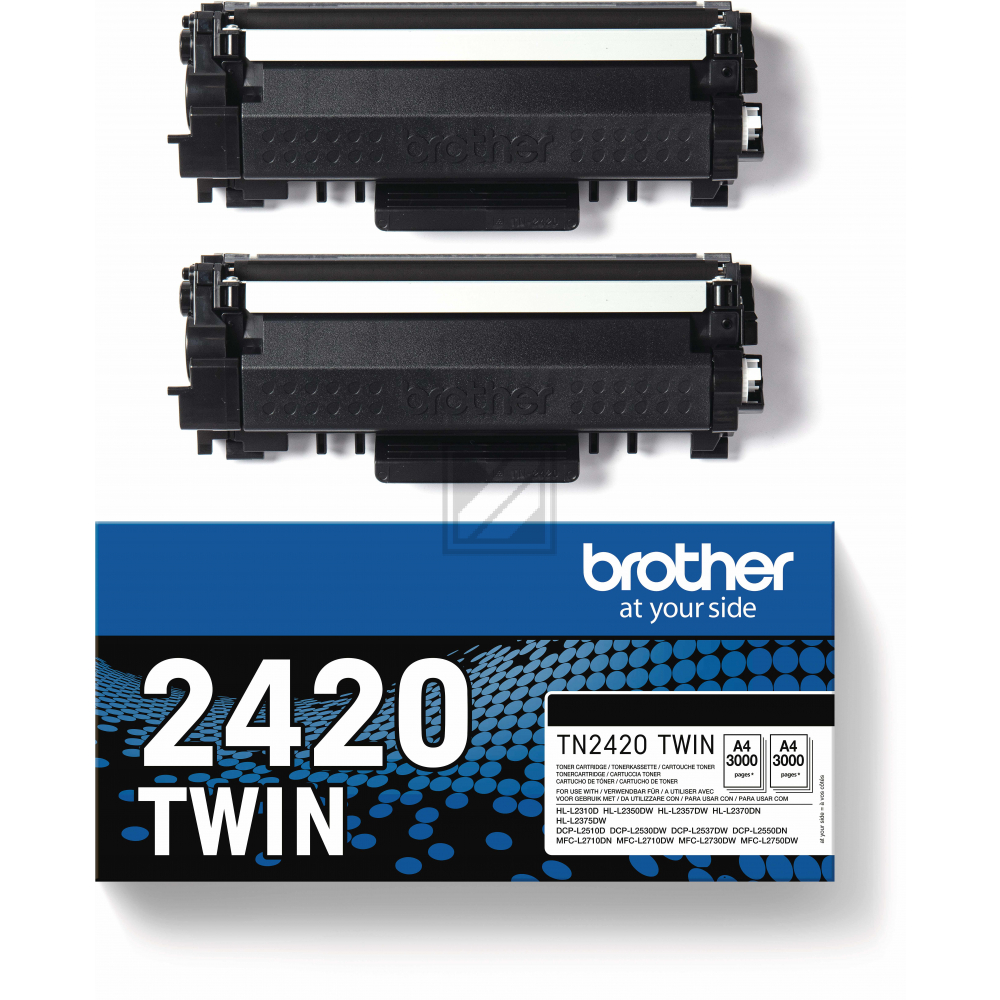 TN2420TWIN BROTHER HLL Toner (2) black HC 2x3000Seiten