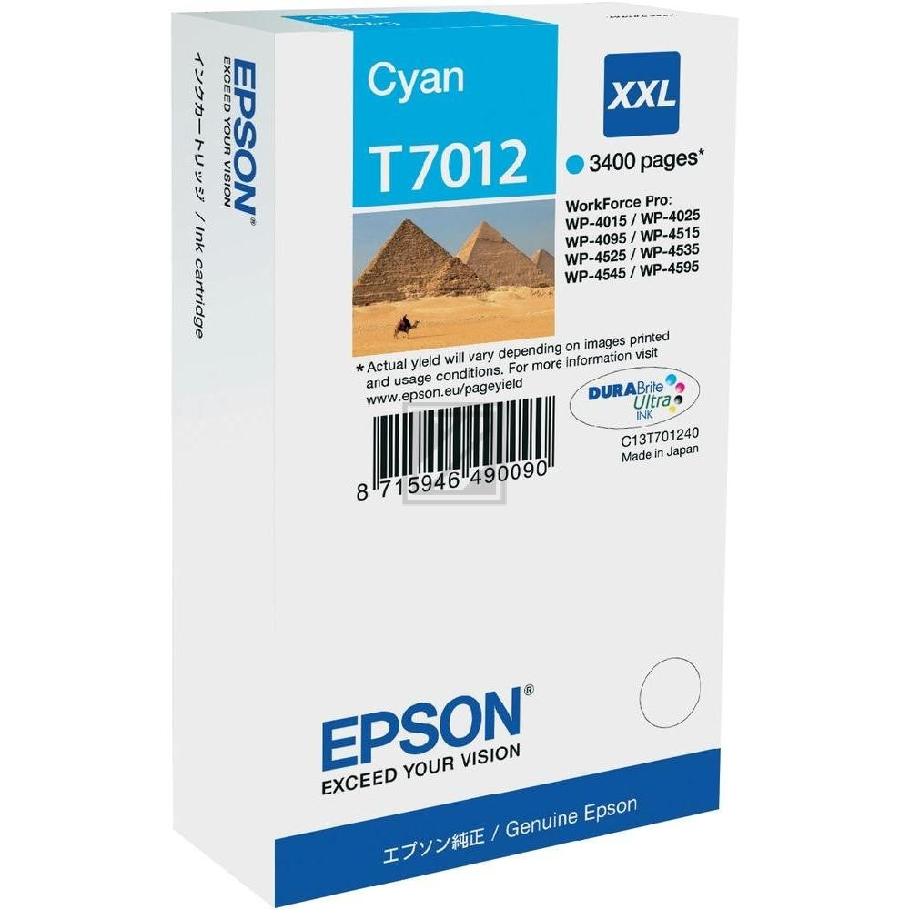 C13T70124010 EPSON WP Tinte cyan EHC 3400Seiten 34ml