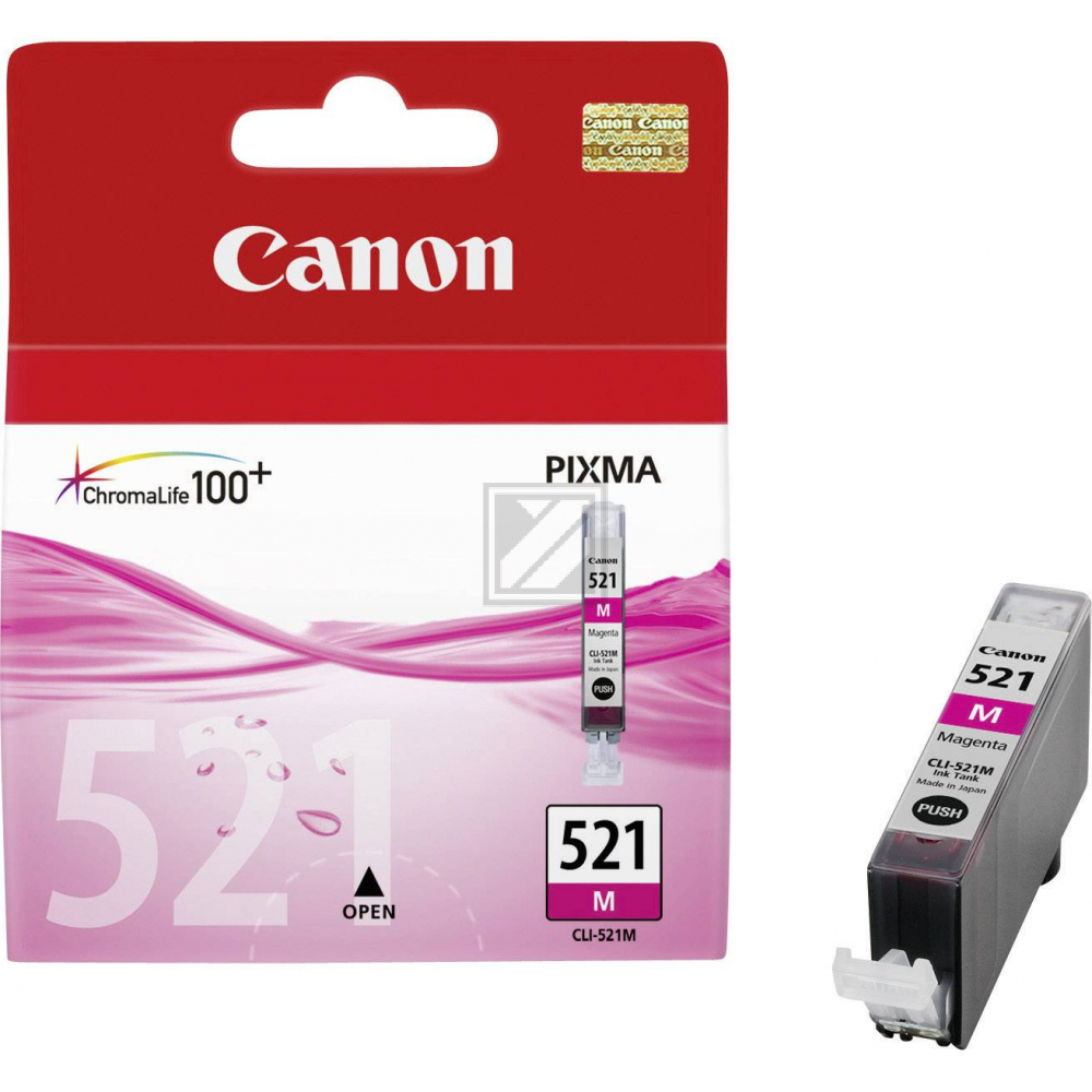2935B001 CANON CLI521M Nr.521 Pixma MP Tinte magenta 470Seiten 9ml