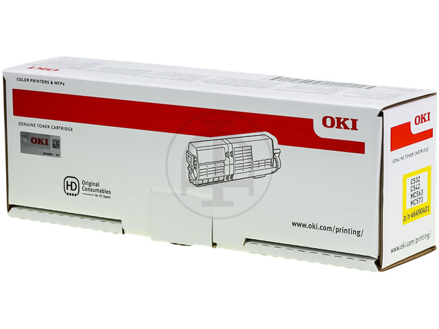 46490401 OKI C532 TONER YELLOW ST 1500Seiten Standard Kapazitaet