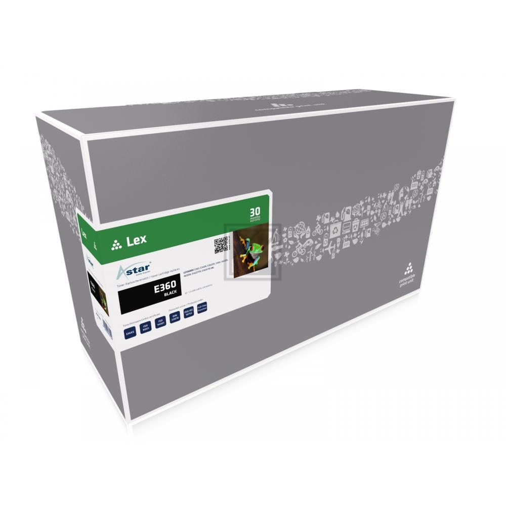 AS11360 ASTAR LEXMARK E360H11E Optra E Cartridge black rebuilt 9000Seiten Chip