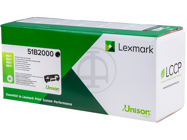 51B2000 LEXMARK MS317 TONER BLACK 2500Seiten return
