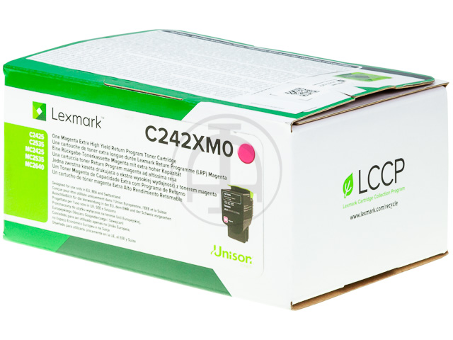 C242XM0 LEXMARK MC2425 TONER MAG EHC 3500Seiten extra hohe Kap return
