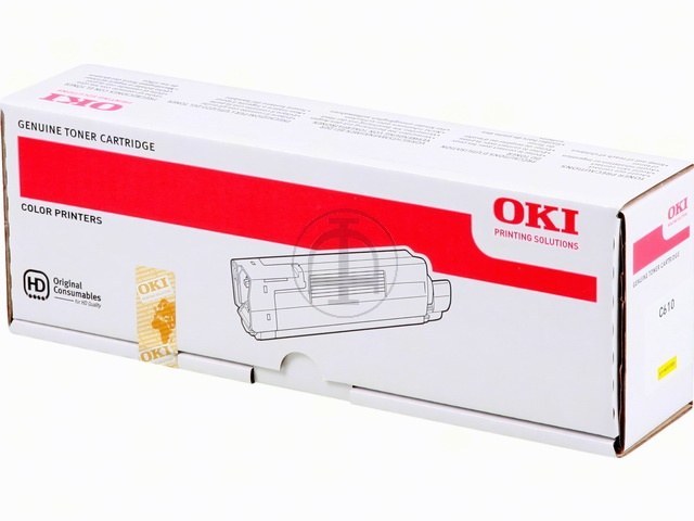 44315305 OKI C610 TONER YELLOW 6000Seiten